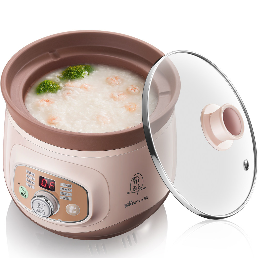 【电炖锅】小熊陶瓷紫砂锅煲汤锅养生炖盅家用插电炖锅全自动煮