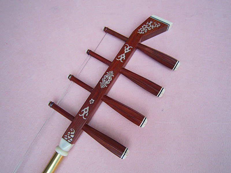 四胡蒙古乐器红檀低音骨花专业红木配件齐全四胡