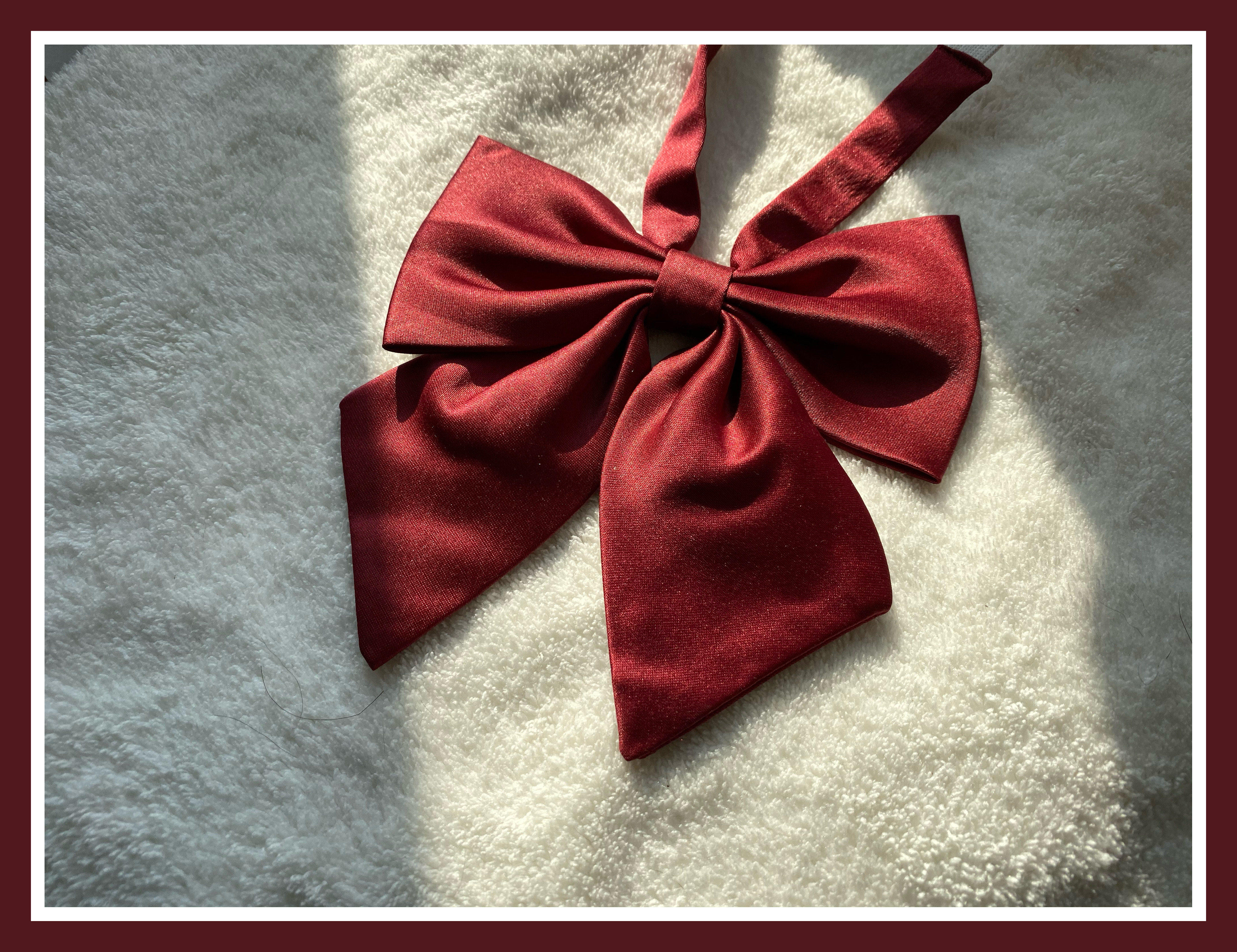 jk现货包邮领结百搭配饰制服羽根一米红色领结