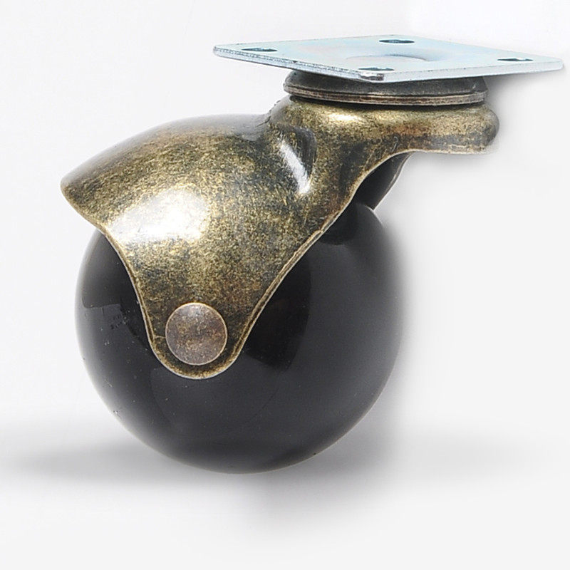 5寸平板万向轮 轮地球轮青古铜pp家具脚轮滑轮轱辘