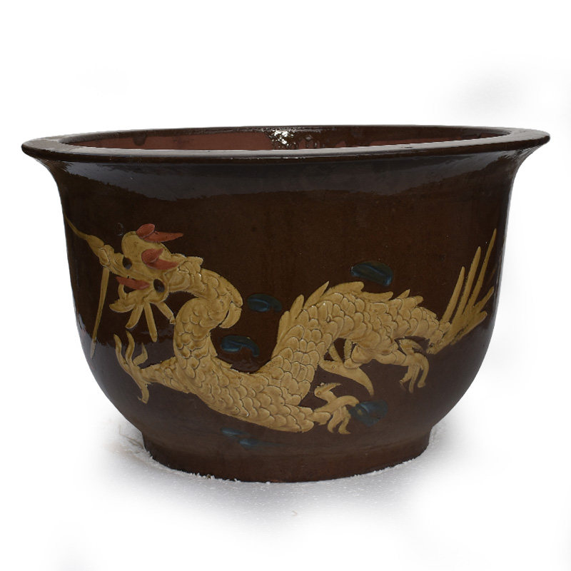 花盆超大陶瓷特大号种树龙缸铁树铁树花家用庭院花盆