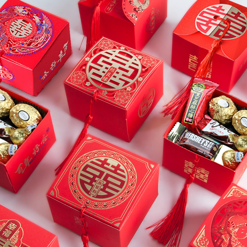 结婚礼喜糖礼盒盒装成品含糖糖果专用包装包装盒喜糖