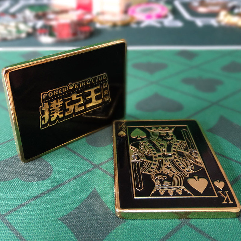 扑克1个长方形正反面不同图压牌片压牌德州jy601筹码