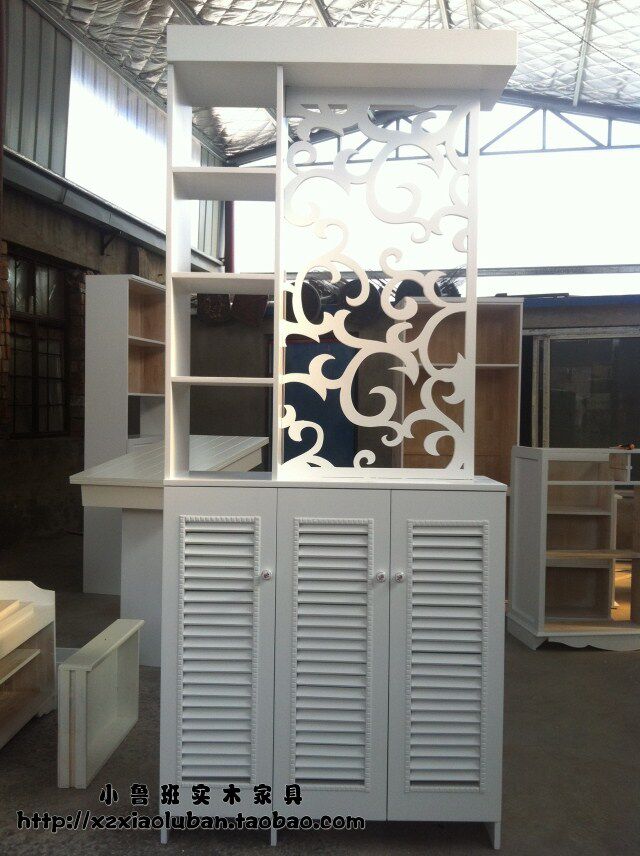 实木精品玄关鞋柜大容量间厅柜储物花格鞋柜