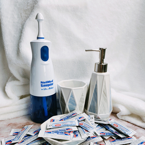 美国neilmed电动洗鼻器壶家用鼻腔冲洗器儿童大人清洗器盐水瑜伽