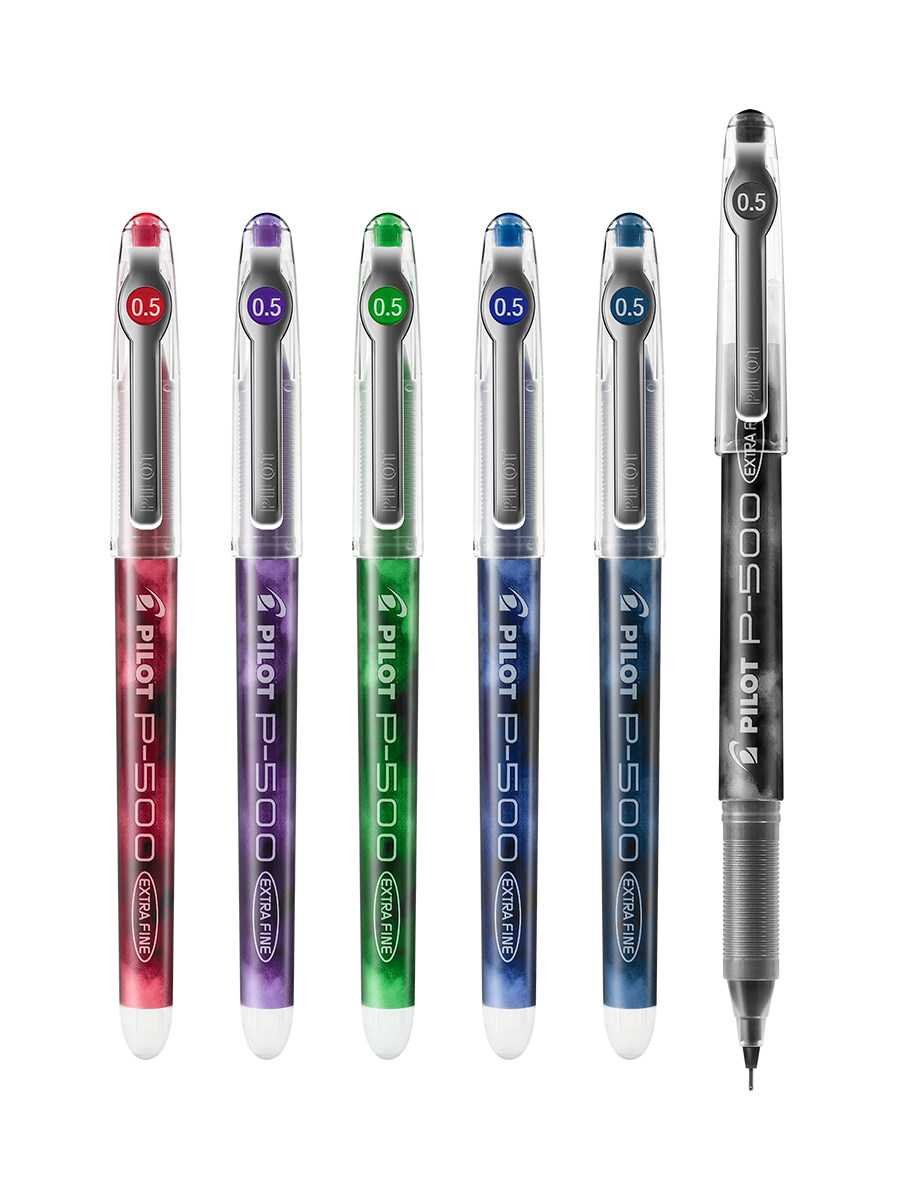 日本百乐pilot中性笔p500多支考试专用水笔学生用彩色签字黑0.