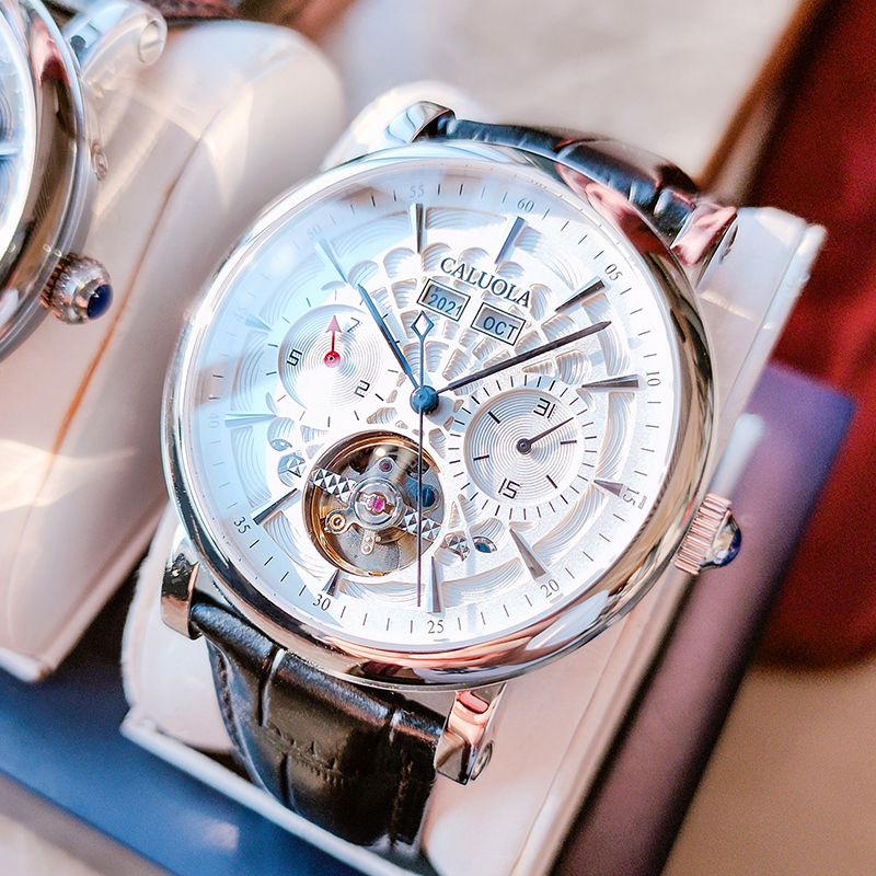 卡罗莱手表男机械表镂空男士男款品牌正品高级感新款十大潮流男表