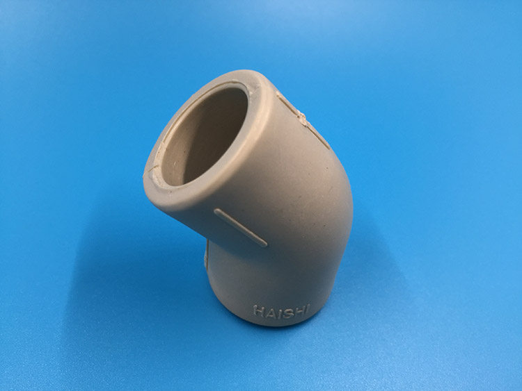 弯头ppr45灰色ppr水管配件小弯等径45度l20ppr管
