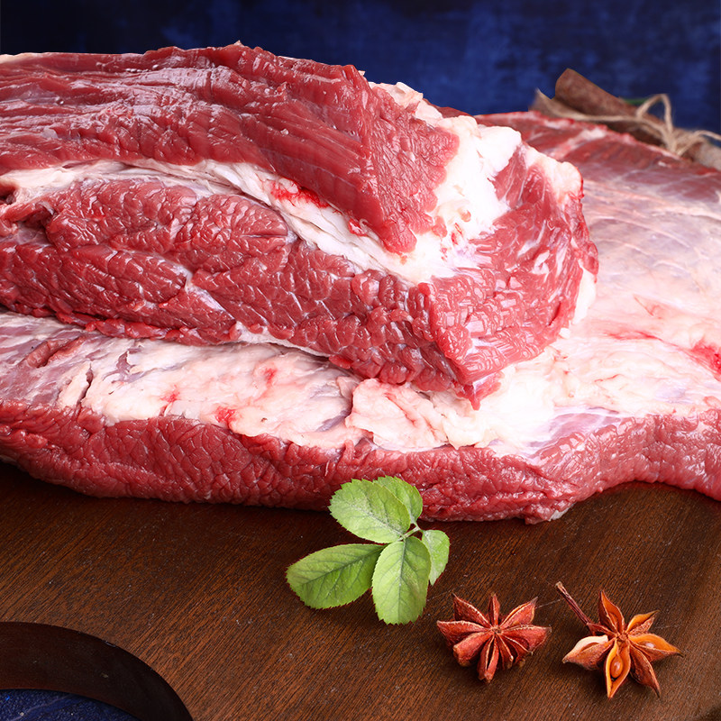 牛肉新鲜牛腩冷冻商用黄牛肉生鲜肚腩肉生500g牛腩