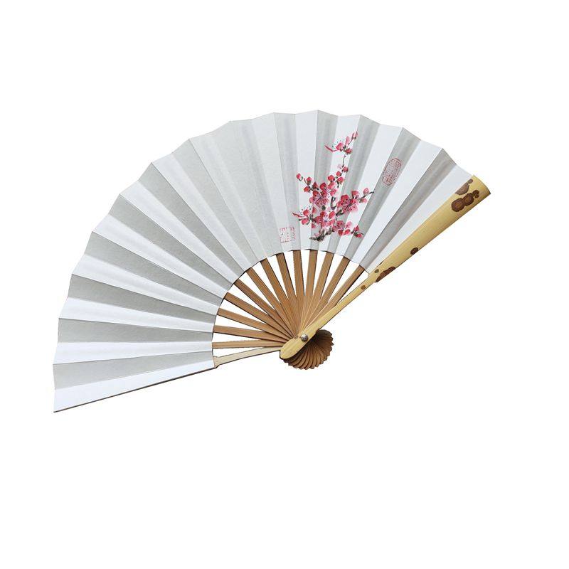 宣纸梅花竹子兰花荷花桃花手绘折扇空白扇子扇子