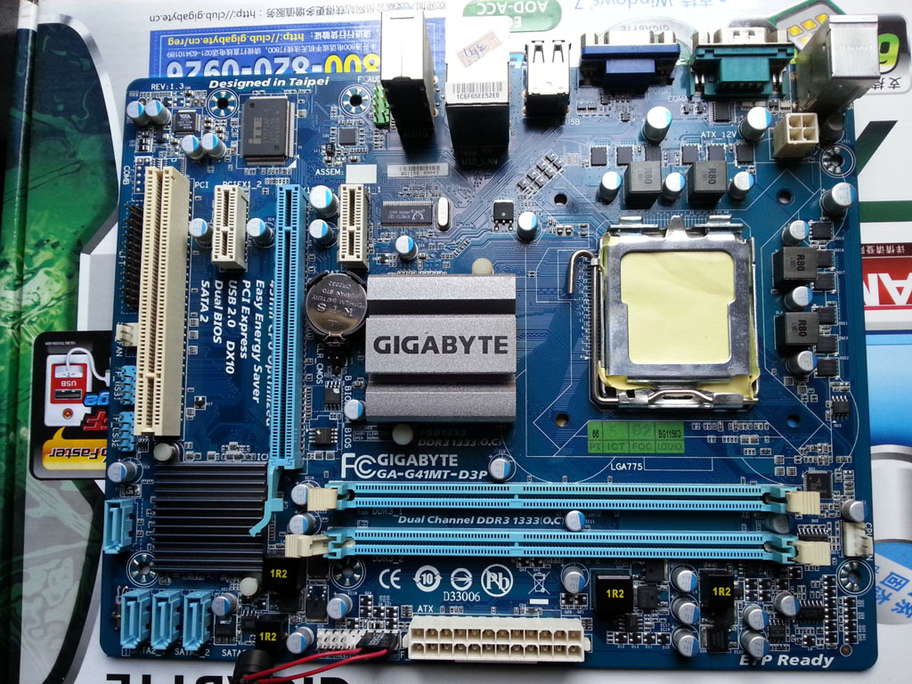 技嘉gag41mts2s2ps3p集显主板g41ddr3支持至强主板