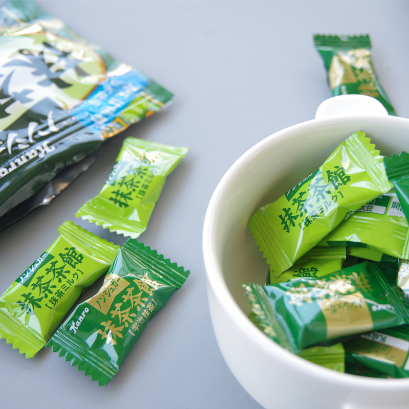 日本进口零食乐抹茶馆特浓宇治抹茶糖硬糖果糖果