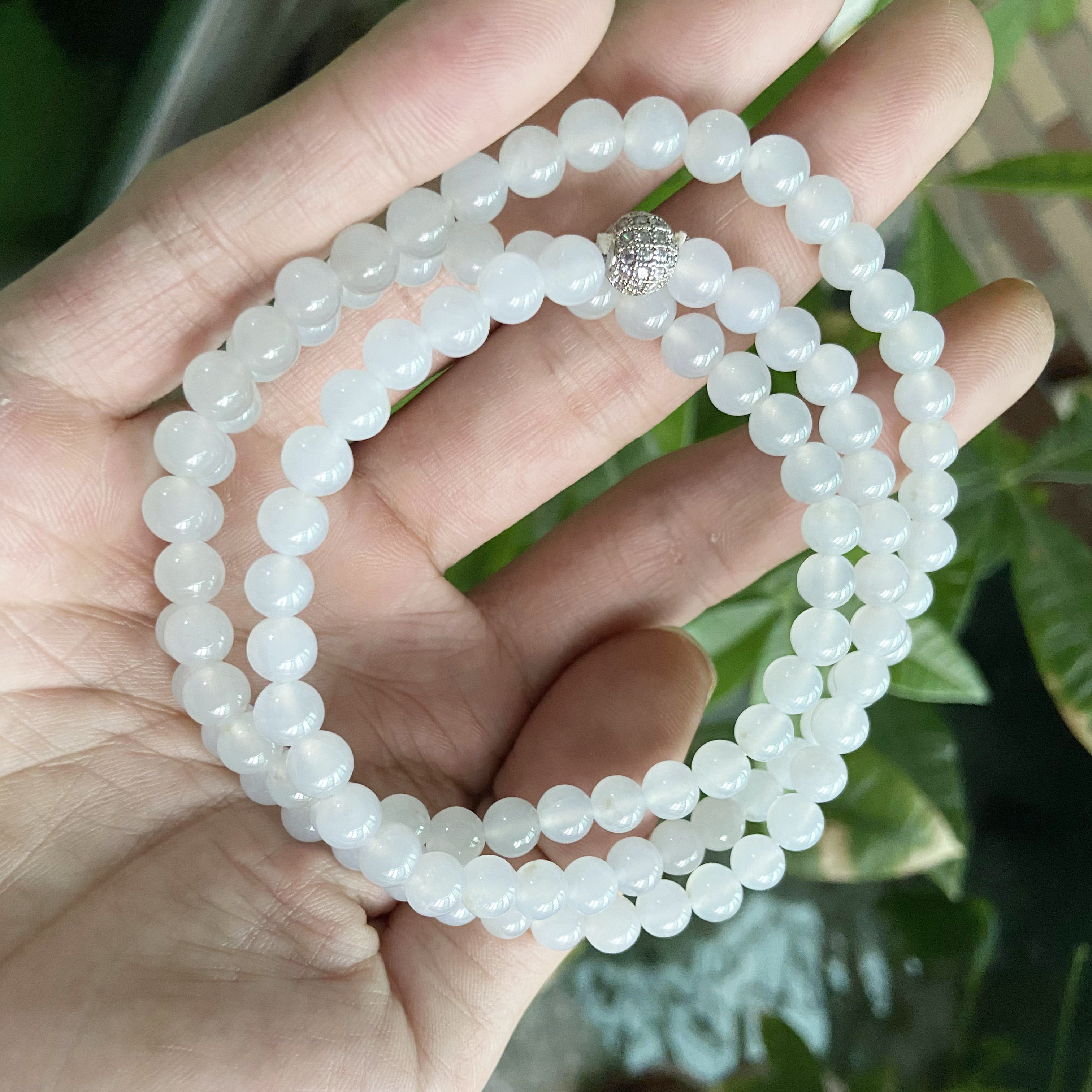 珠玉善诚翡翠天然货冰糯种圆玉石珠串手链手串其他