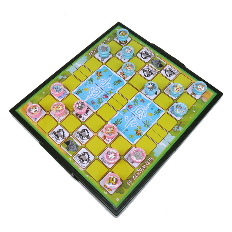 小卡尼磁性斗兽棋幼儿童益智小学生教学对战游戏棋磁力折叠动物棋