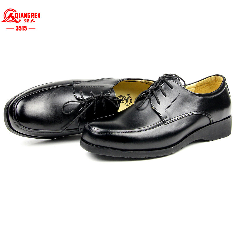 3515强人皮鞋正品商务休闲系带制式工装配发正装皮鞋