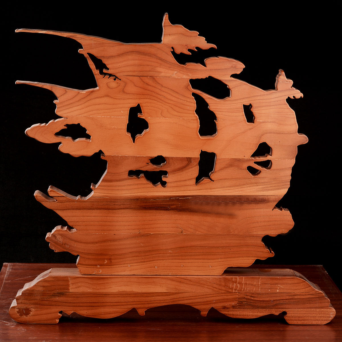 帝祖桃木木雕雕刻一帆风顺帆船摆件工艺礼品商业客厅摆件