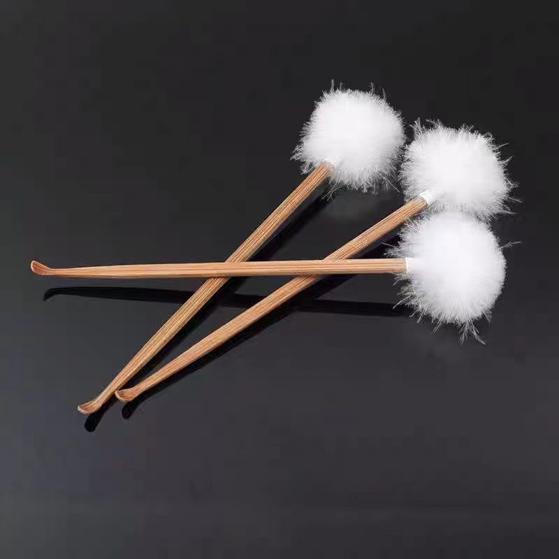 日本梵天挖耳勺木质掏耳勺柔软鹅绒勺头扣耳勺舒爽耳勺