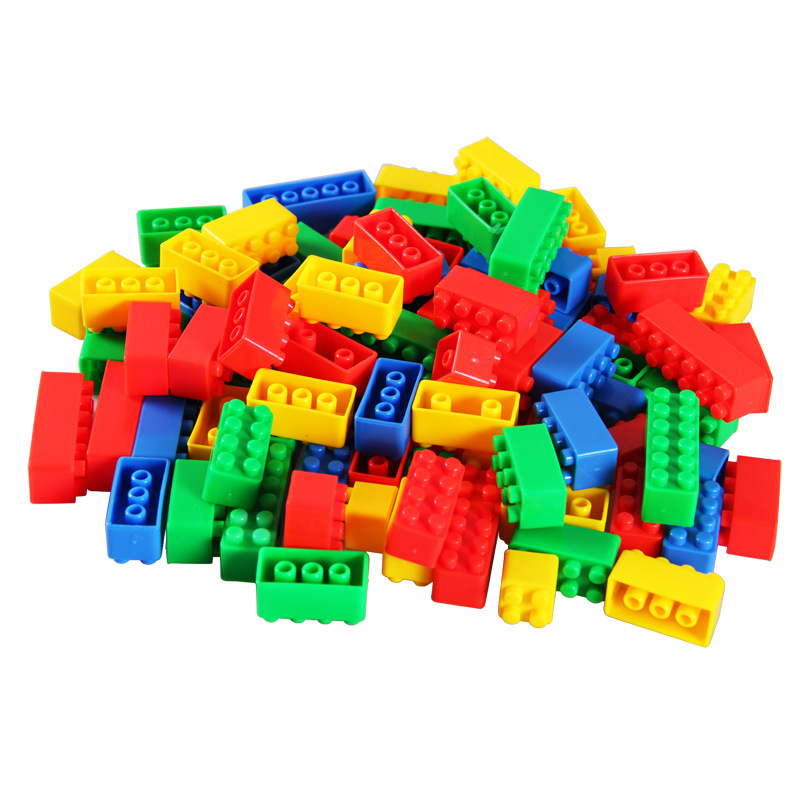 儿童益智加厚新世纪方块塑料拼插拼装积木幼儿园桌面玩具宝高积木