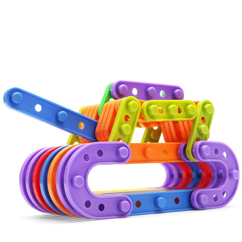 新款儿童启蒙早教塑料拼插条形积木幼儿园宝宝建构