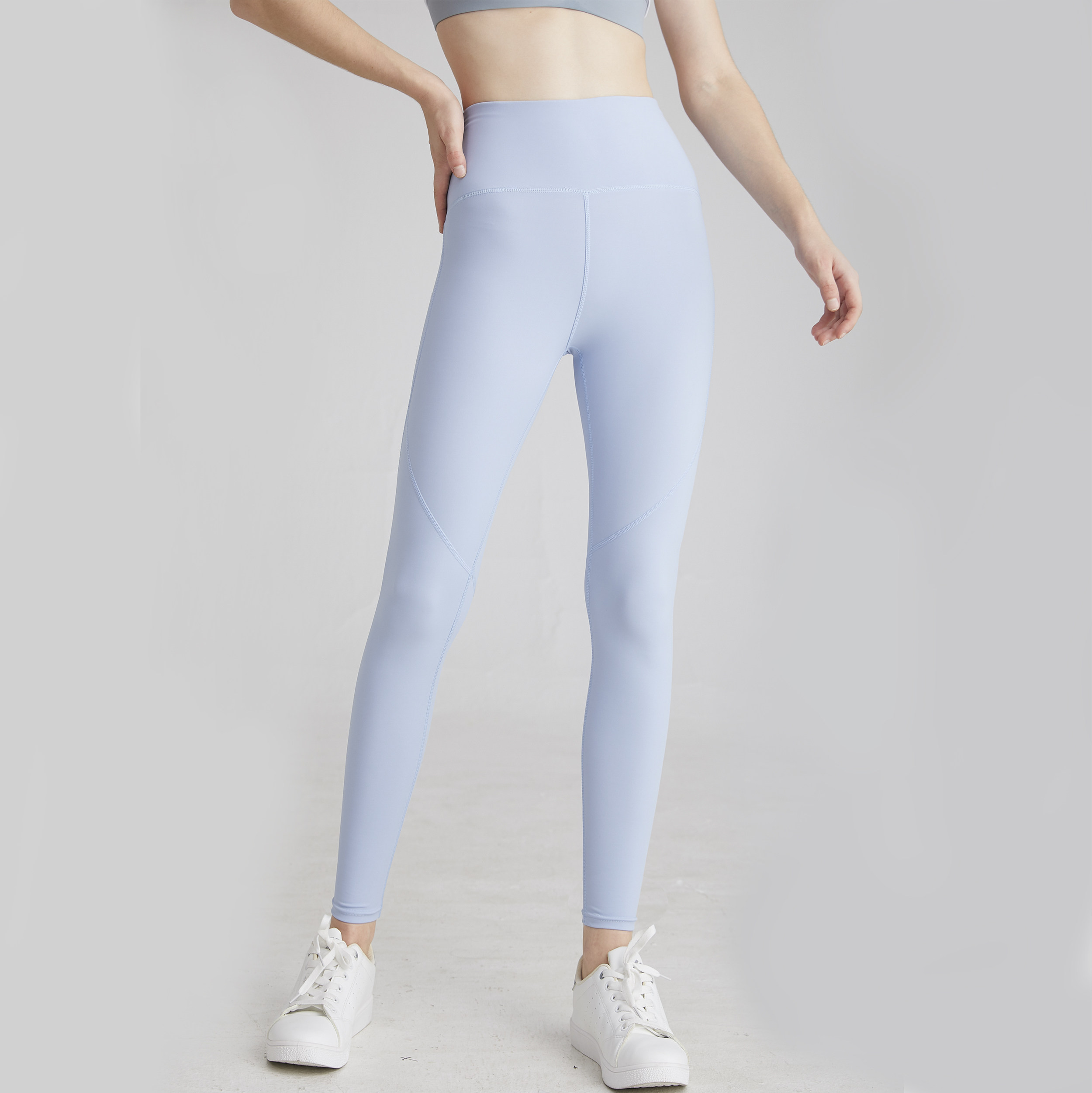 高腰压缩运动跑步裤速瑜伽身外裸感紧身弹力健身裤