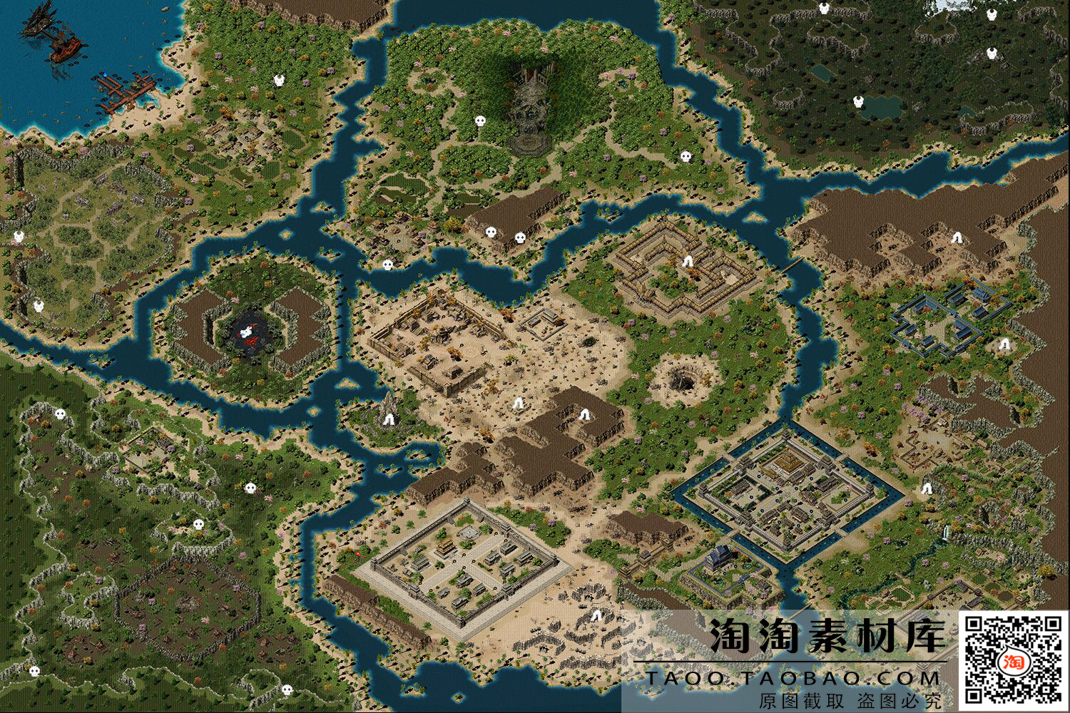 地图传奇地砖独立巴克带沙大陆玛法大型新玛法设计素材