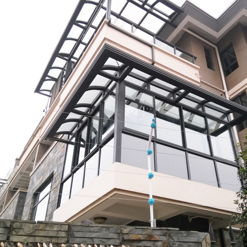 阳光房露台定制顶棚移动屋顶装饰钢架花园天井阳光房定制