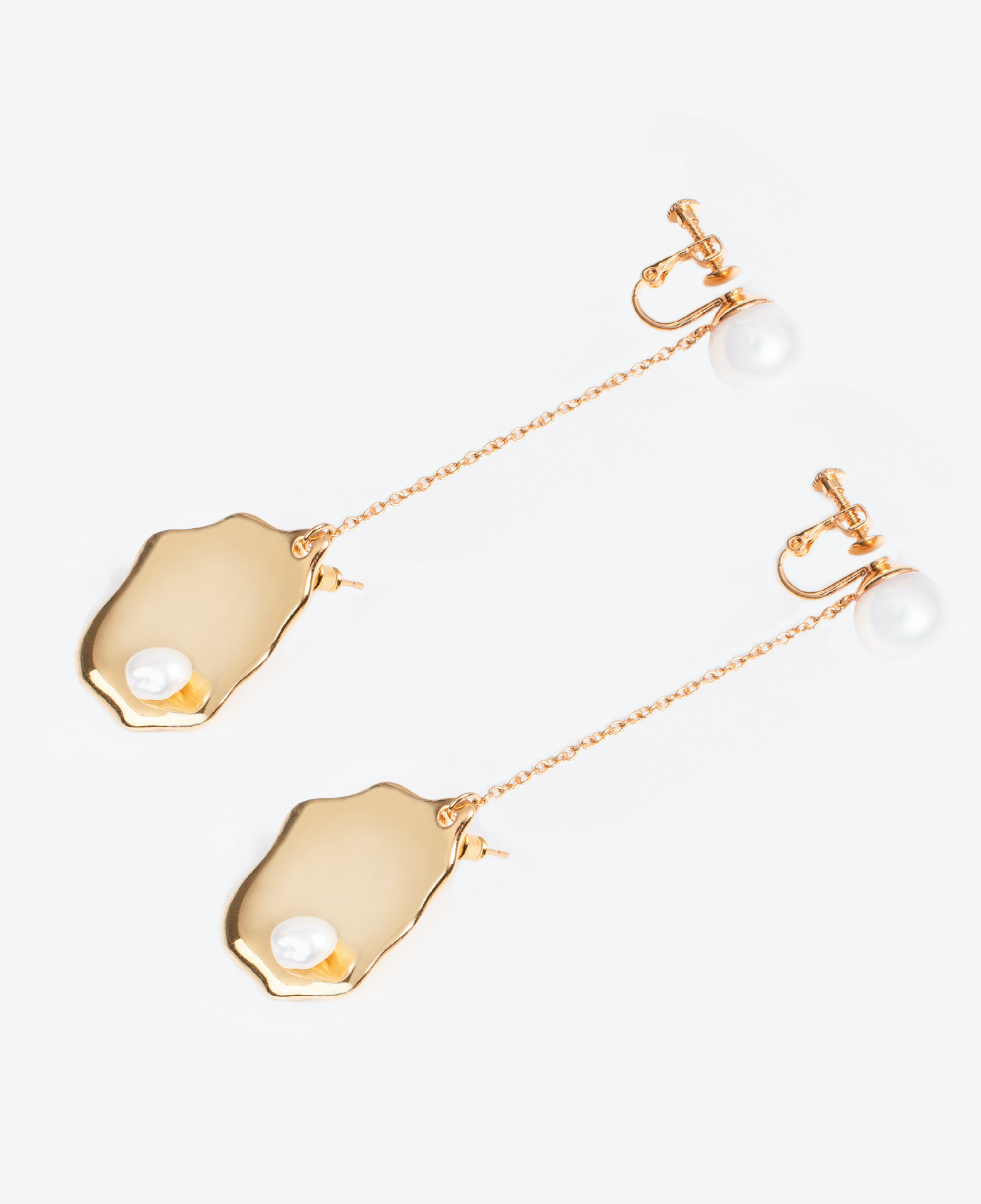 luciatacci希达paula韩版简约气质黄金巴洛克吊坠耳环