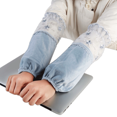 蕾丝韩版女士袖套长款成人办公工作护袖女孩大学生套袖手臂腕套