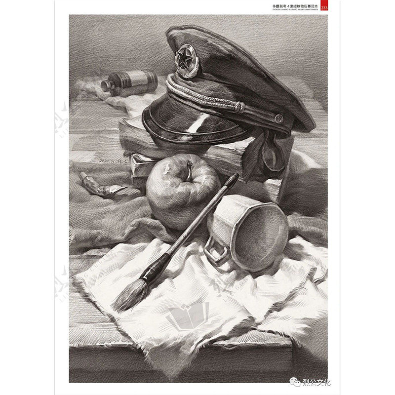 争霸联考4素描静物临摹范本2020烈公文化黎伟立单个组合几何体静物