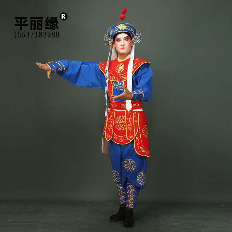 龙套戏曲兵衣京剧兵服武生小兵戏剧士兵服云间民族服装