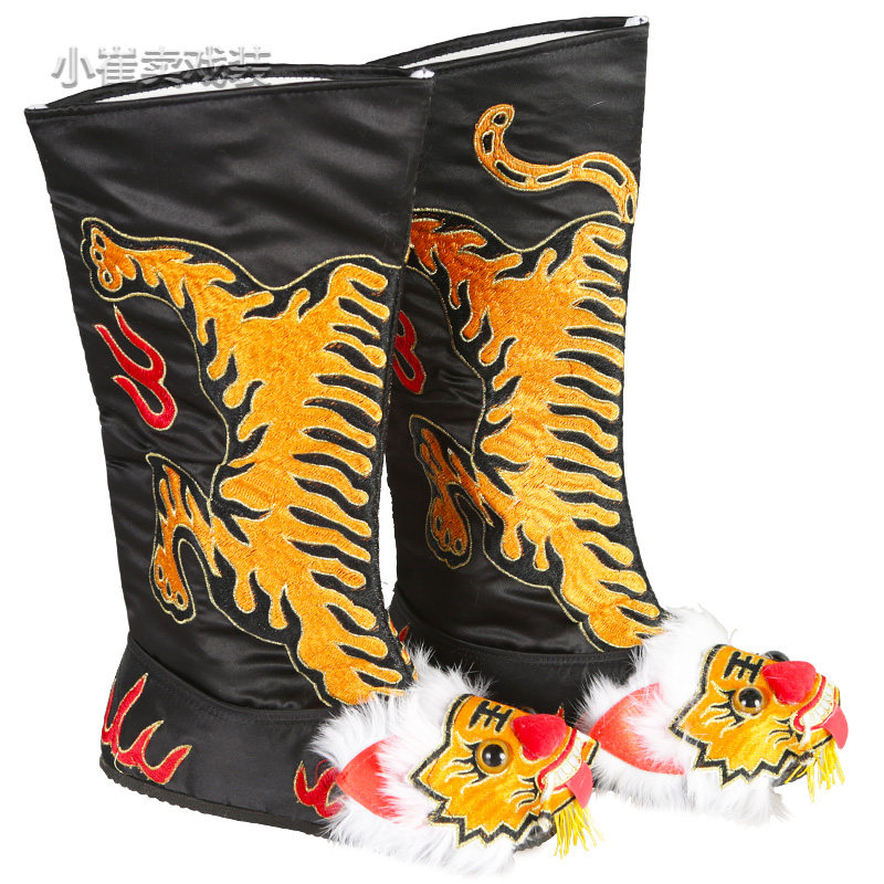 虎头川剧变脸戏曲戏剧武生武将高筒靴古装舞台古典舞鞋