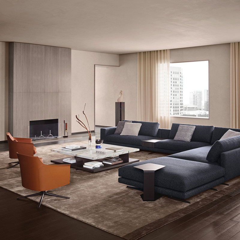 意大利原装进口poliformmondrian沙发简约现代家用皮艺沙发