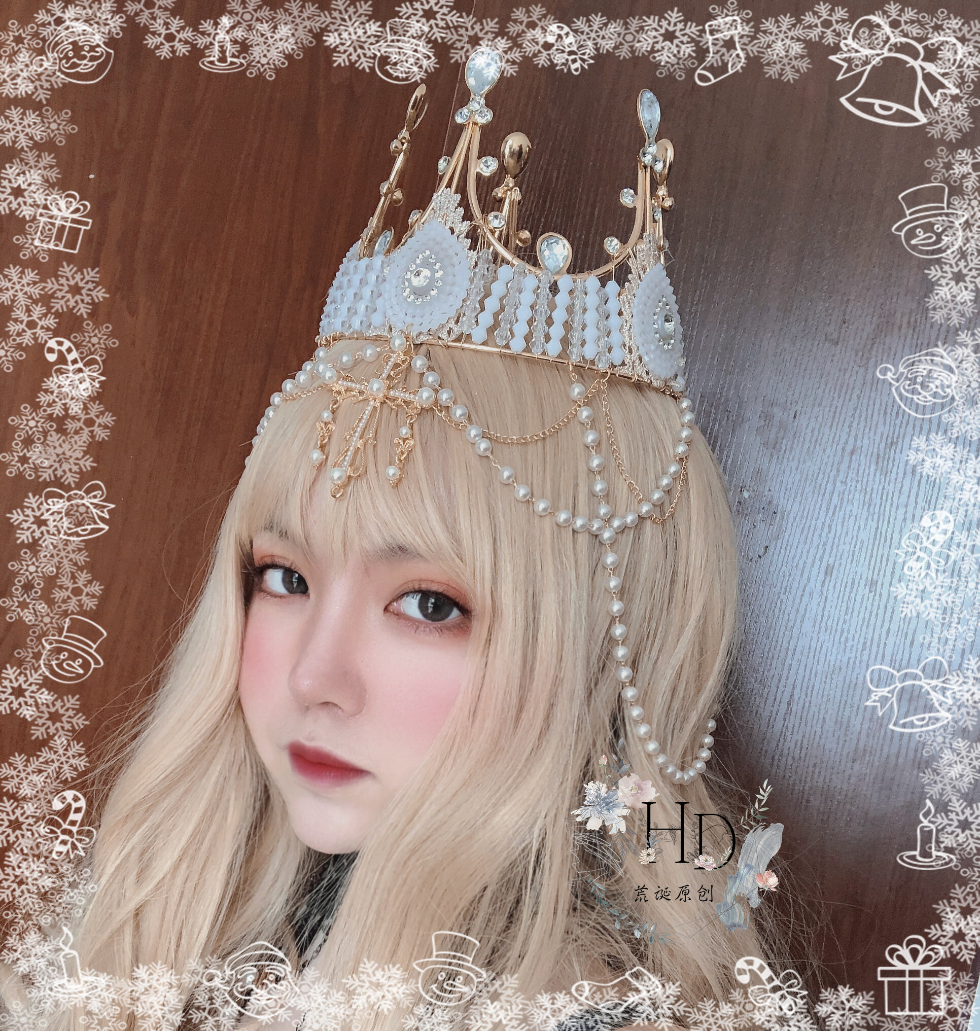 lolita皇冠发冠沉之冠加冕帝政政风洛丽塔头饰发饰