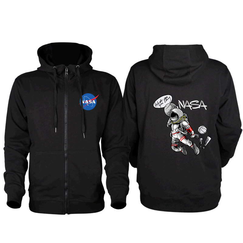 nasa航空宇航员新款情侣装运动保暖外套ins超火休闲连帽开衫卫衣