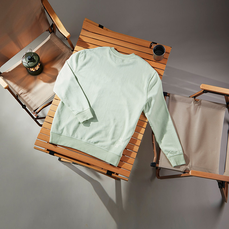 会员vans范斯官方女子套头卫衣春季小雏菊浅绿色运动卫衣