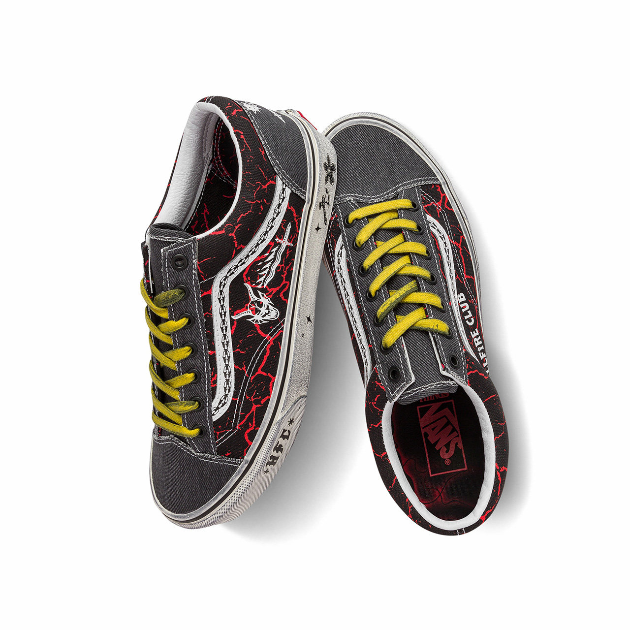 会员vans范斯官方怪奇物语联名style黑红撞色男板鞋