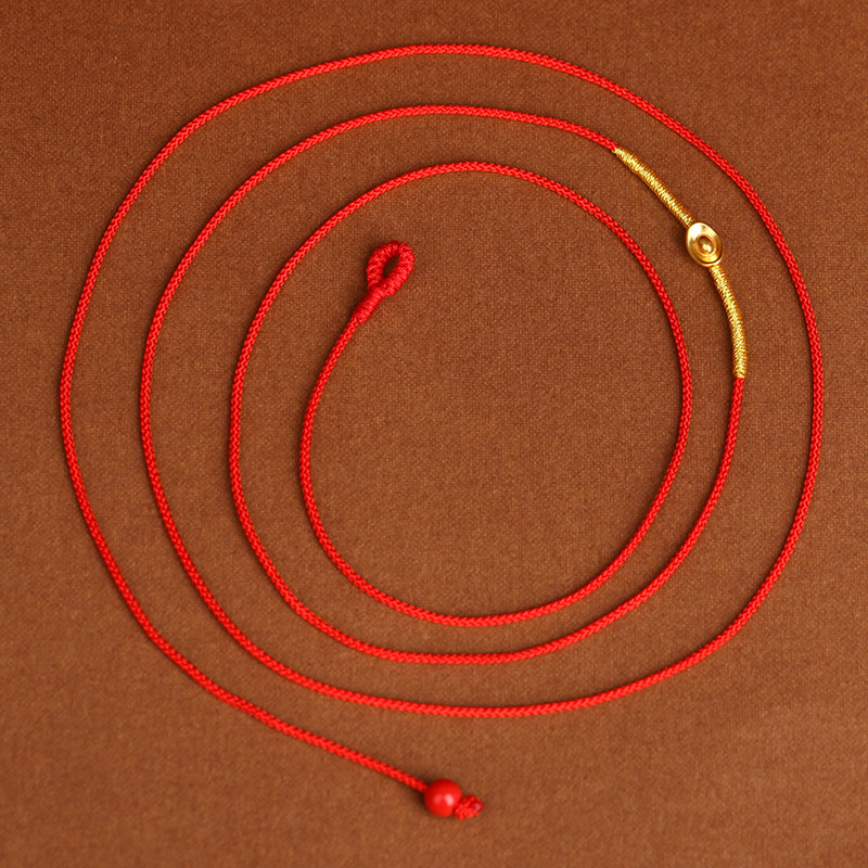 本命年红绳腰链女款黄金9999足金金牛编织转运其它首饰