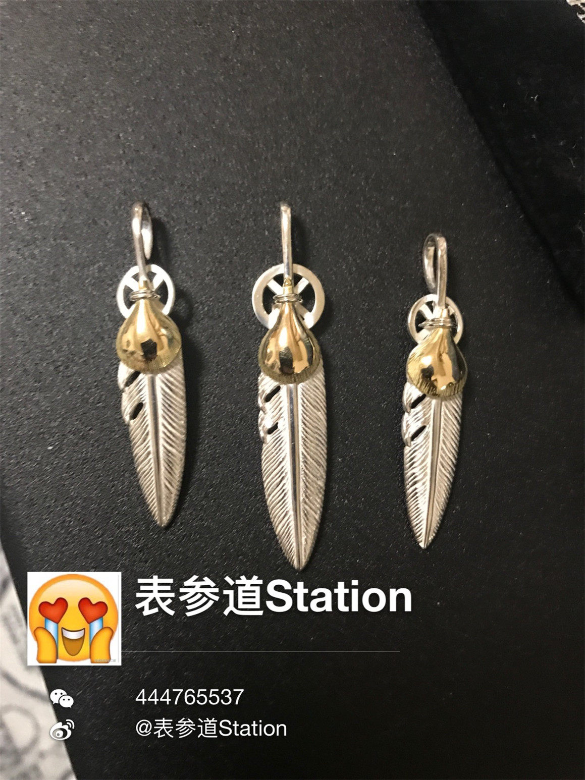 日本代购tadyking金贝银贝羽毛项链吊坠高桥项坠