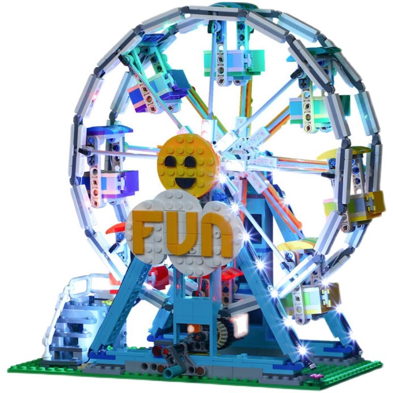 适配乐高31119摩天轮灯光创意百变系列积木led塑料积木