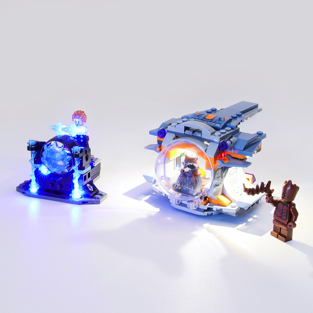 灯饰适用乐高led76102雷神武器搜寻发光配件建构