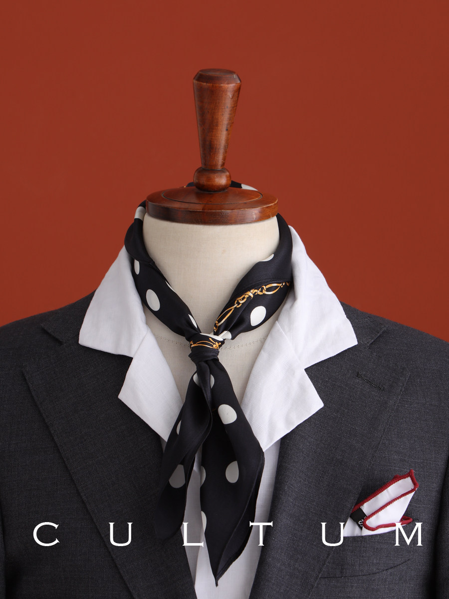 cultum真丝西装丝巾男桑蚕丝围巾高档英伦韩版薄款男式围脖方巾