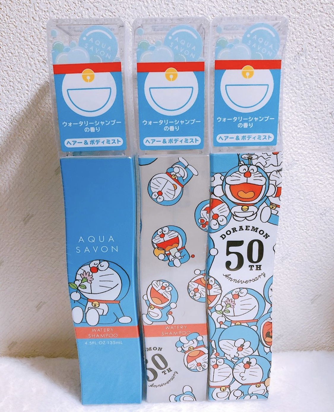 哆啦50周年日本aquasavon机器猫全球限定香水静香香水