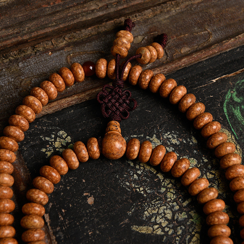 天然精选天竺血丝龙珠菩提子 佛珠手链