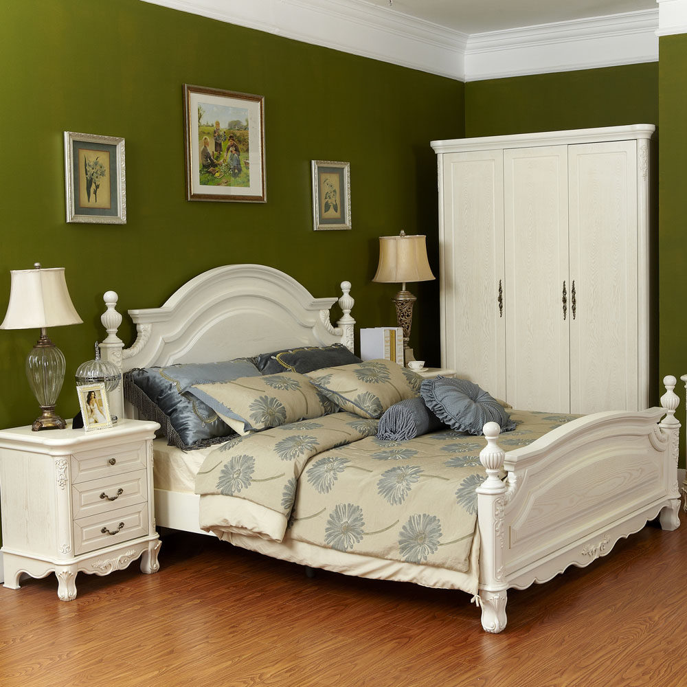 欧式床双人床实木1.8米1.5白色公主床田园韩式现代婚床简欧床主卧