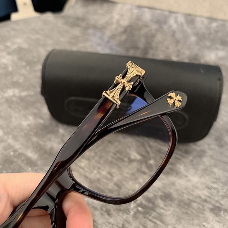 新品宝剑克罗心眼镜透明超大号框架复古时尚大脸近视眼镜男女个性