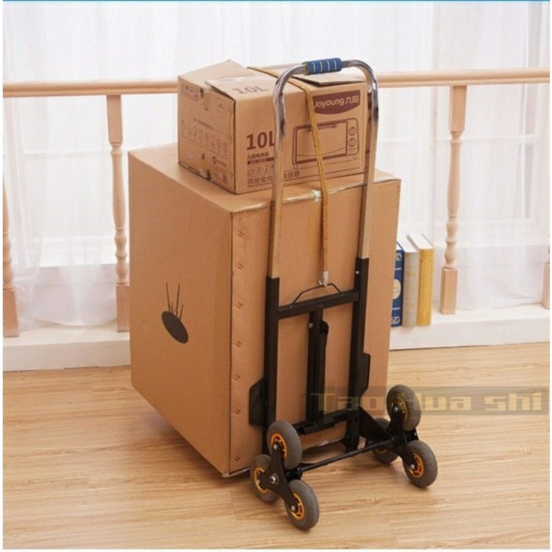 六轮爬楼车载重王上楼梯神器爬楼梯手拉推车货上楼推车搬运车