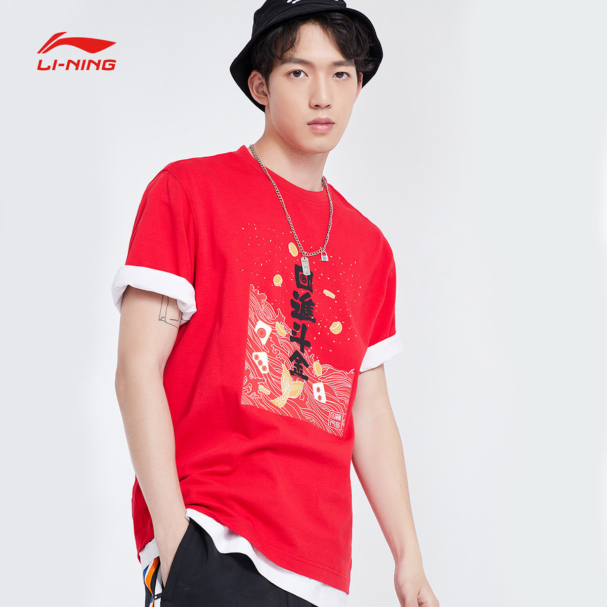 李宁短袖t恤男士2020新款badfive篮球系列夏季圆领上衣男装运动服