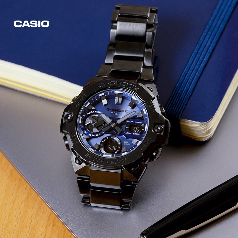 明星同款casio旗舰店钢铁之心gshockgstb400手表官方日韩腕表