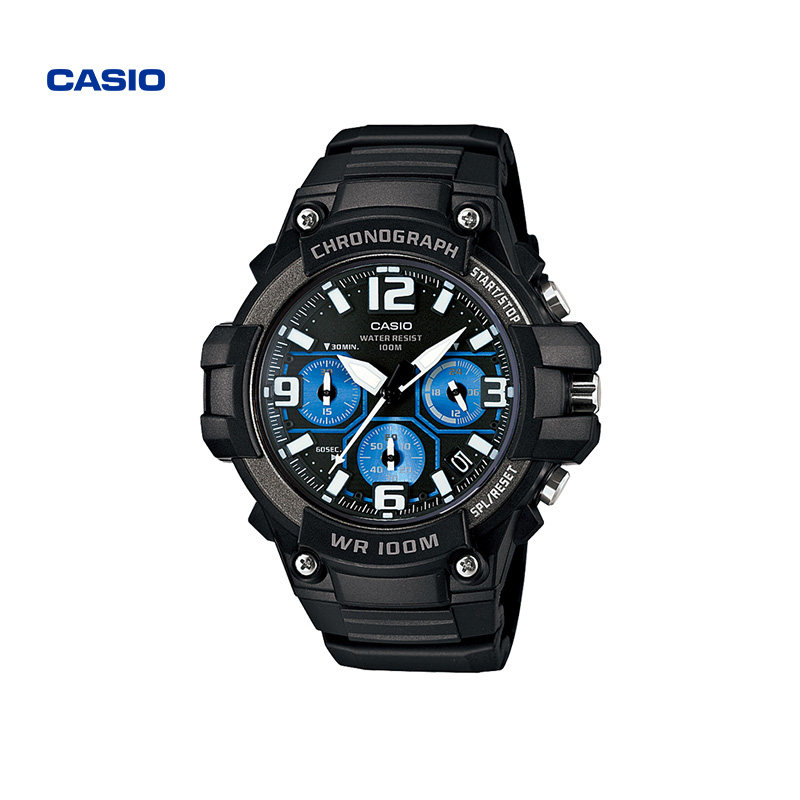 casio旗舰店mcw-100h运动手表防水男石英手表卡西欧官网官方正品-mc
