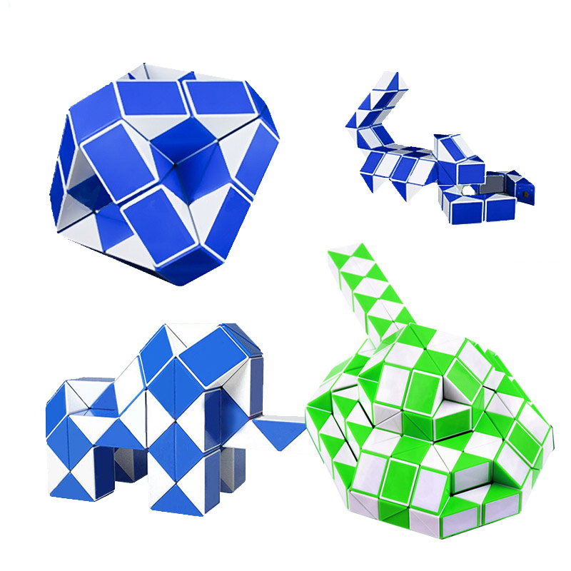 新乐新72段百变魔尺24段儿童益智长条魔方幼儿园魔方